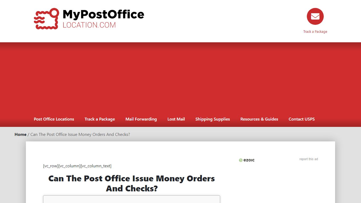 Can The Post Office Issue Money Orders And Checks?