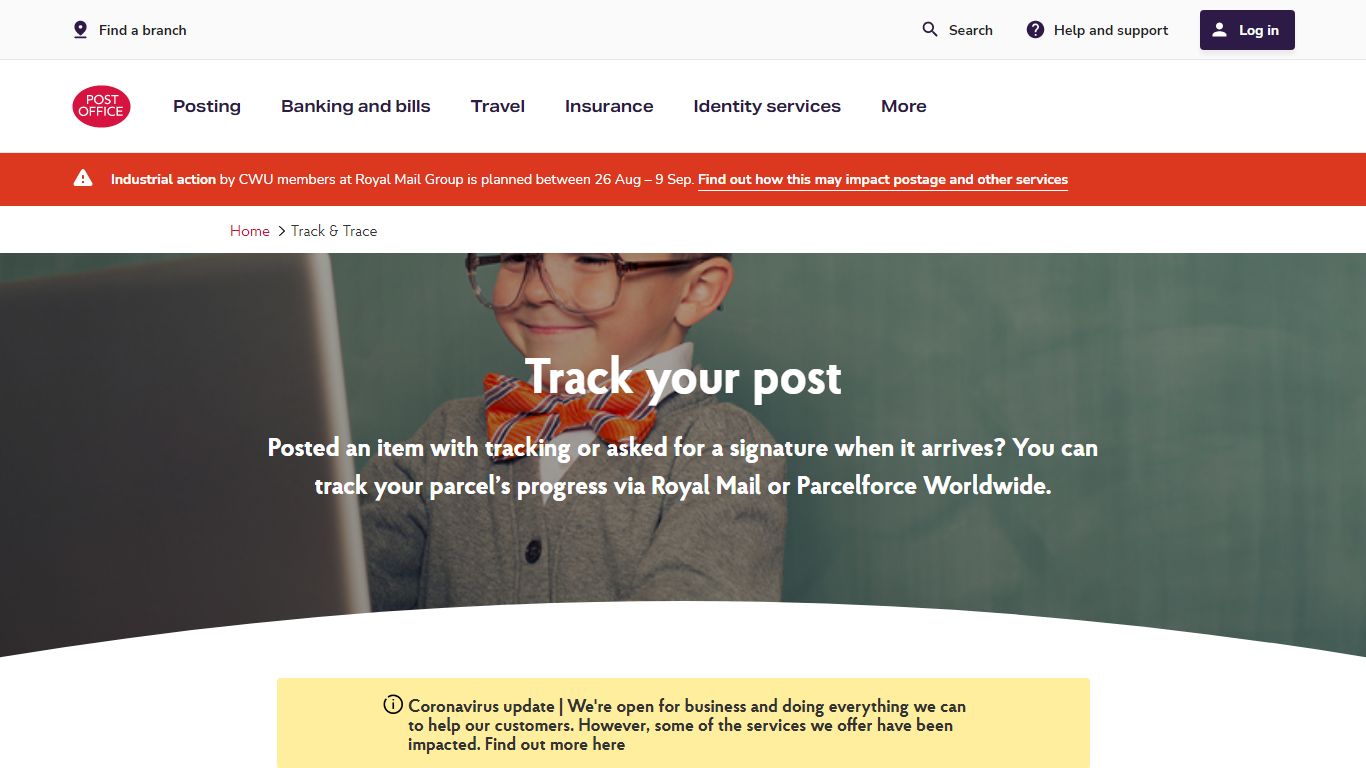 Track & trace | Letters and Parcels | Post Office®